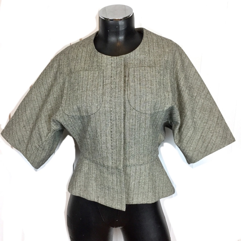 A Detacher Wool Wide Sleeve Cropped Jacket Size 8